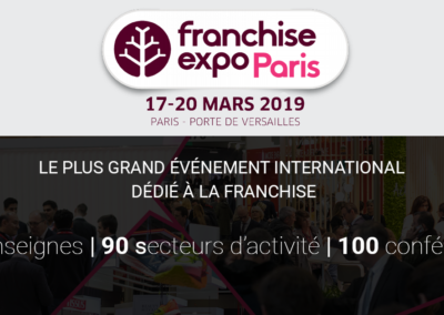 Franchise Expo du 17 au 20 Mars 2019 – Porte Versailles