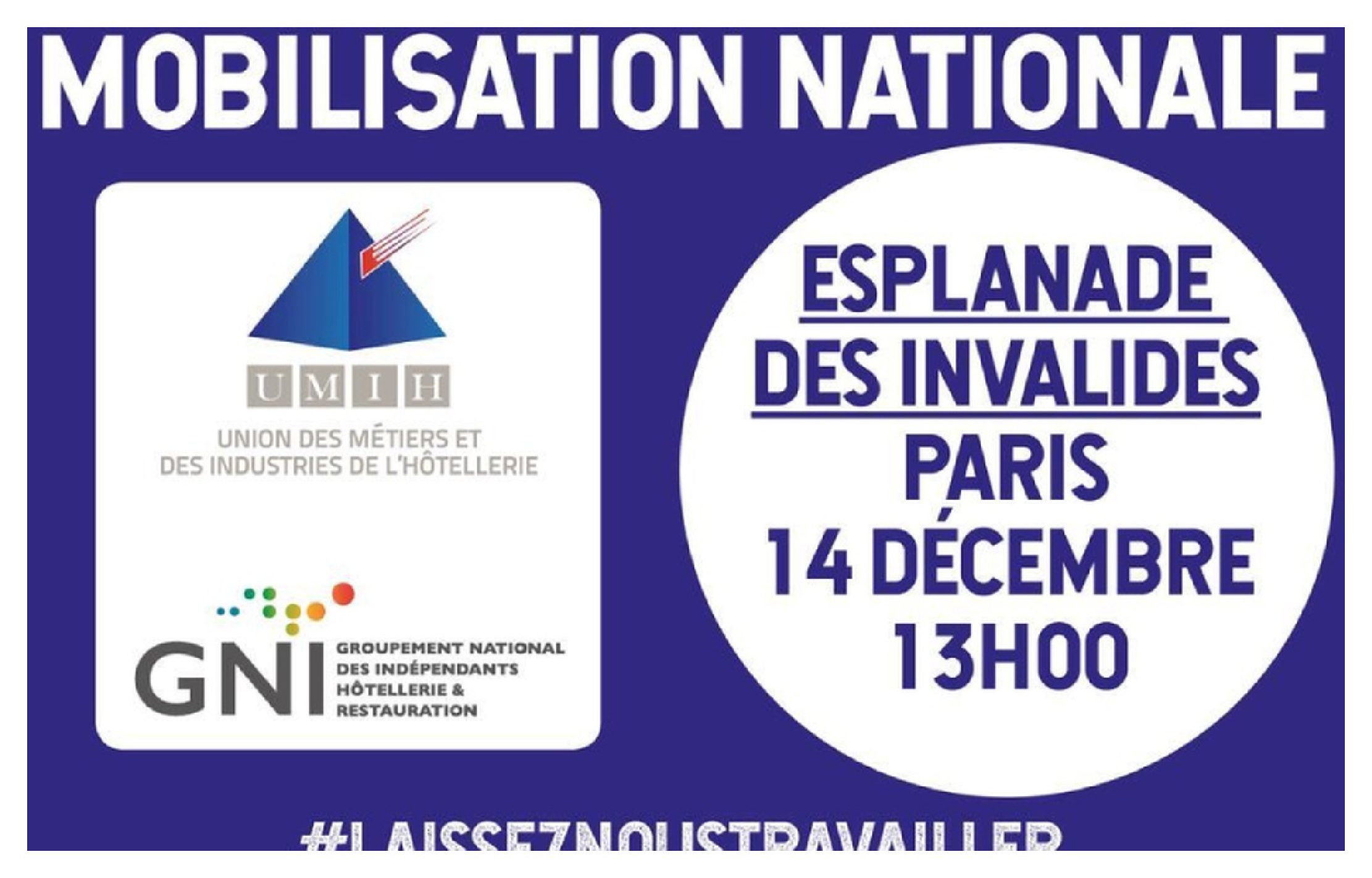 La filière HCR et Événementielle : Le rendez vous du 14 décembre – Esplanade des invalides –
